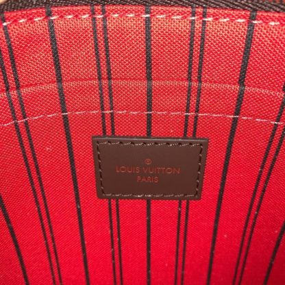 POUCH MM DAMIER EBENE RED INTERIOR ~Brand new Condition~ NO DATE CODE MICROCHIP - Image 4