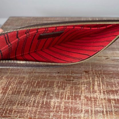 POUCH MM DAMIER EBENE RED INTERIOR ~Brand new Condition~ NO DATE CODE MICROCHIP - Image 3