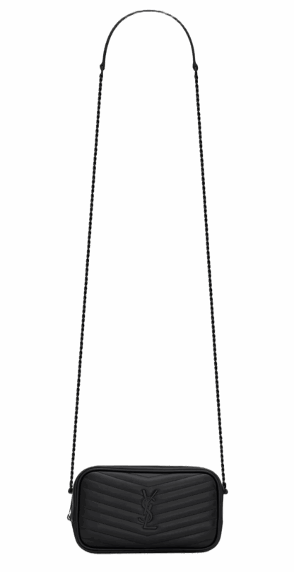 Lou Mini YSL Camera Bag in Smooth Quilted Leather - Image 2