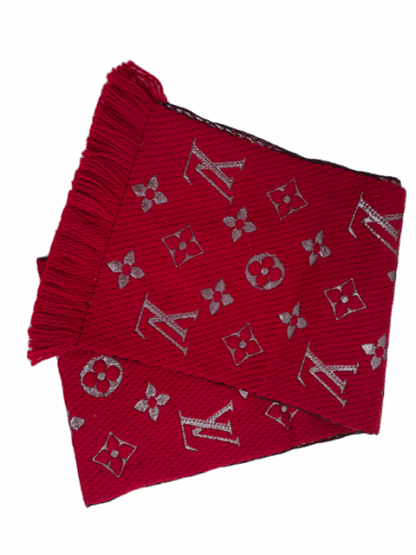 Louis Vuitton Logomania Red Shine Scarf